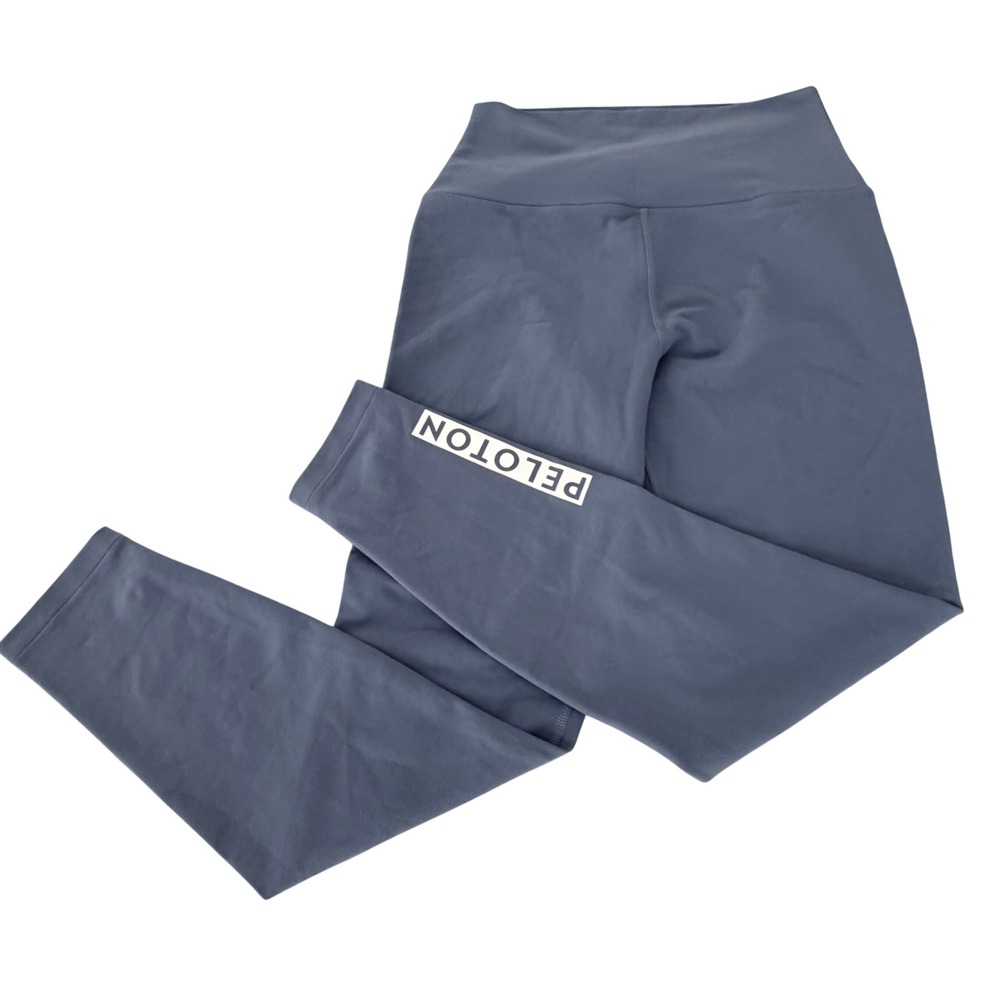 Peloton Women's Gray Leggings High‎ Waist Ankle Length Logo Size Medium
